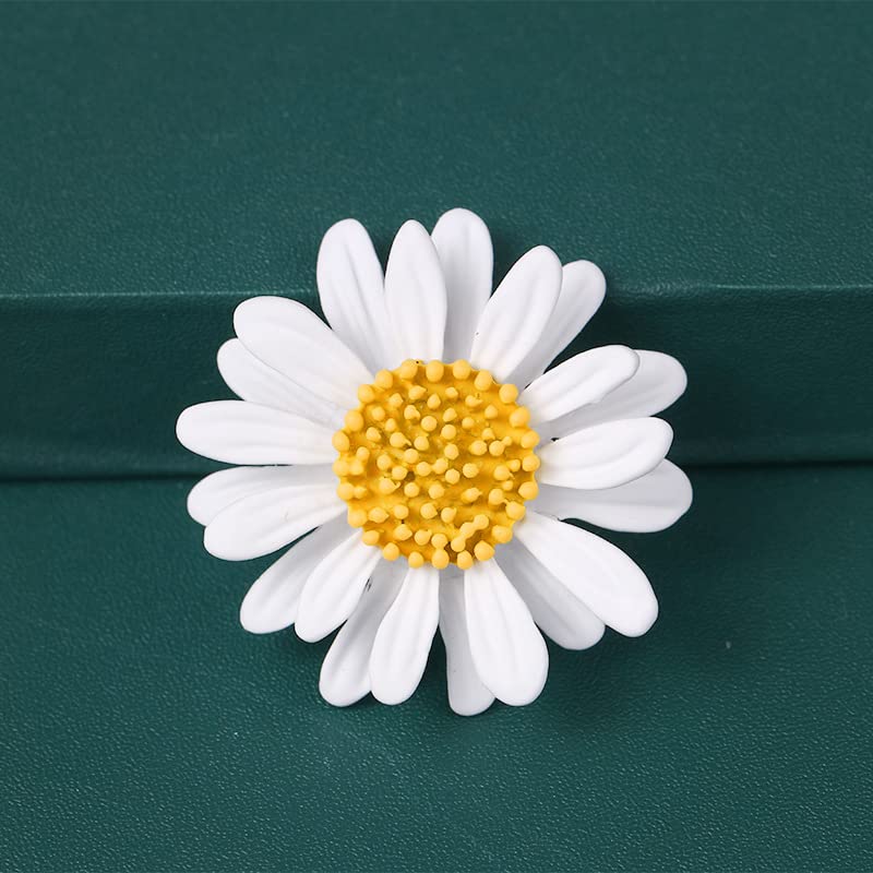 Image of Colorful Daisy Sunflower Brooch Pins - Bohemian Style Flower Lapel Pins Badge Dress Neckline Pin for Women Girls