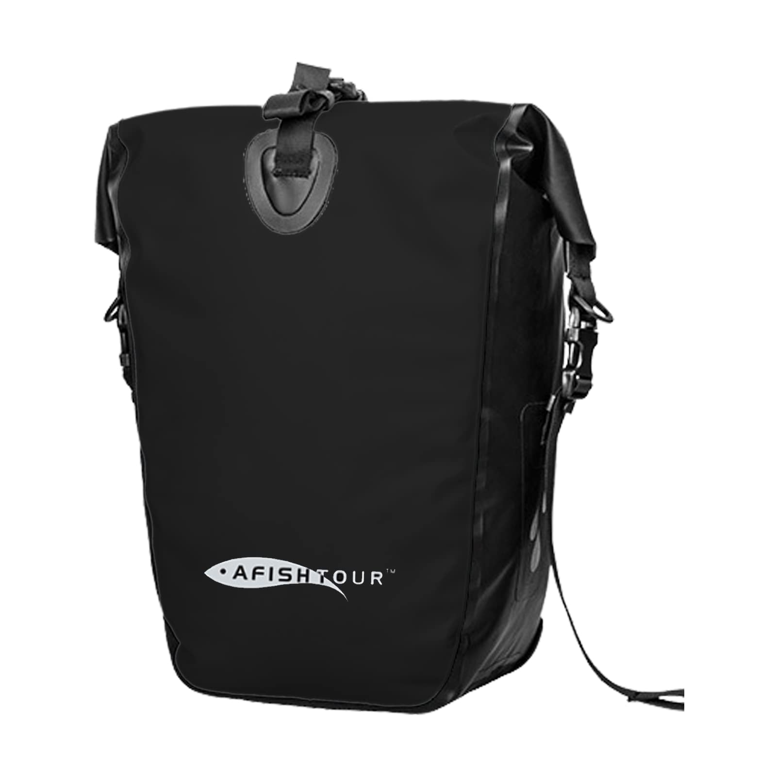 Borsa Bici Posteriore Impermeabile - Doppia Sacca In Tela Cerata Verde - Foto 8