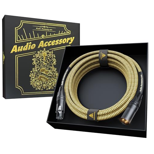 AA AUDIO ACCESSORY Gold Series Star Quad XLR Cables 15ft Handmade Mic Cord