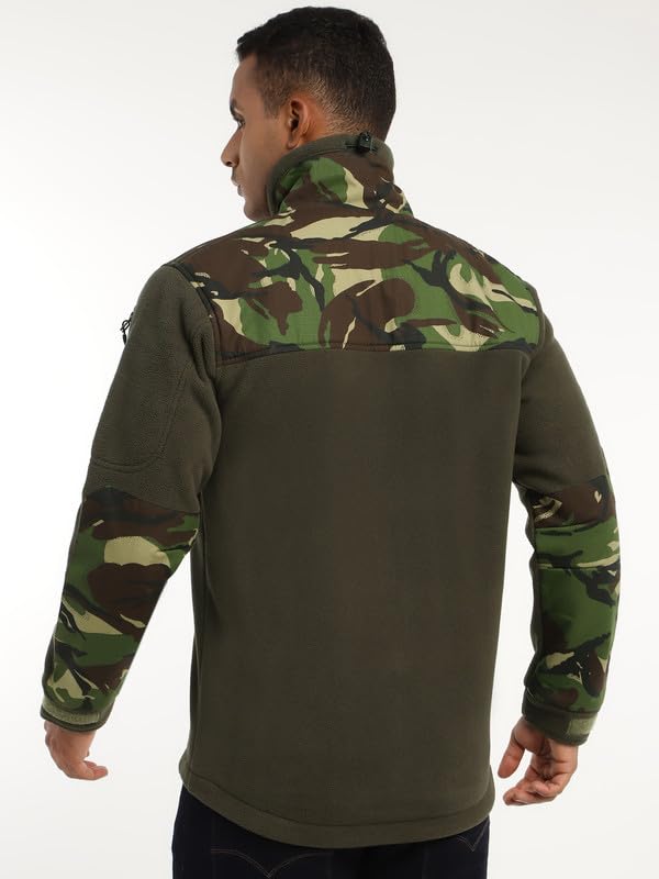 Image of MOUNTMILLER Men's Ripstop Dual Superbond HLKN Fleece Tactical Jacket | Water Repellant | Multi-Pocket | Abrasion-Resistant | Ideal for Outdoor, Hiking & Trekking