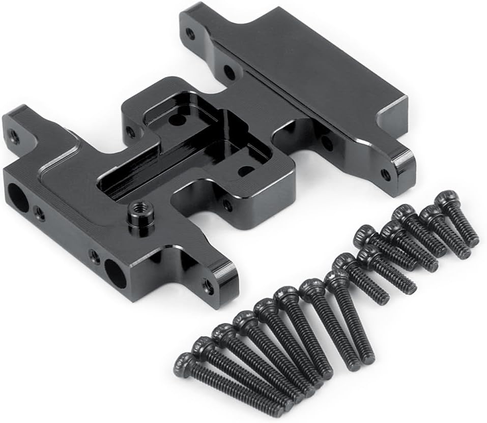 1/24 Skid Plate Transmission Mount for 1/24 RC Crawler Axial SCX24 All Series (Black)