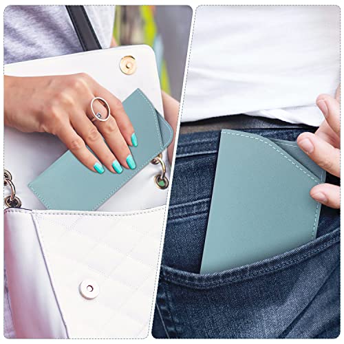Image of SAVITA Soft Leather Glasses Cases, 4 Pcs Slim Reading Eyeglasses Case Glasses Case Sunglasses Pouch Safety for Women Men,