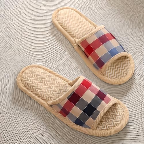 Soft Slippers for Women Men Linen Non Slip Home House Slippers for Home