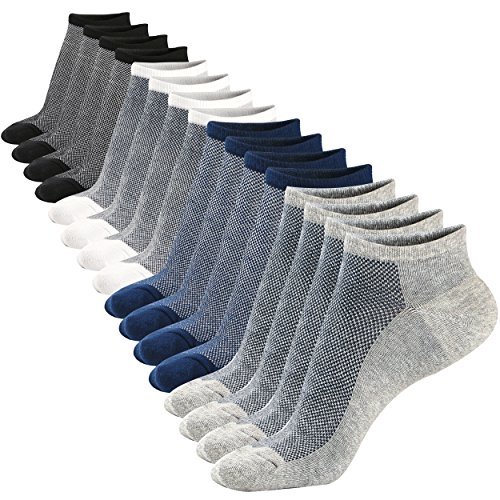 Mens Low Cut Ankle Non-slid Socks Durable Reinforced Cotton Mesh To Socks 8 PACK Size M:8~11