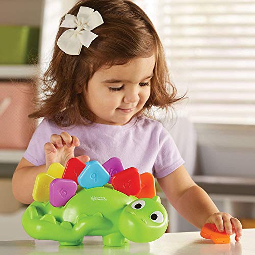 Learning Resources Steggy, der Dino zur Förderung der Feinmotorik, Ab 18 Monaten, Lernspiel Farben, Zahlen und Pinzettengriff… – Ansicht 2