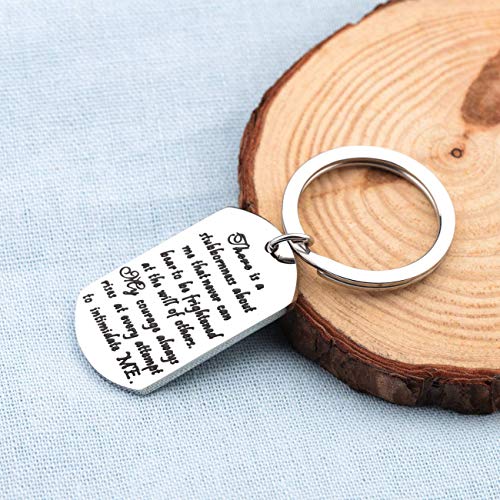 WUSUANED Jane Austen Quote My Courage Always Rises Keychain Pride and Prejudice Feminist Gift Literary Gift4
