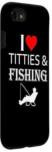 Miniatura 45 de iPhone 7 Plus/8 Plus I Love Titties and Fishing Funny Fisherman Estuche de regalo