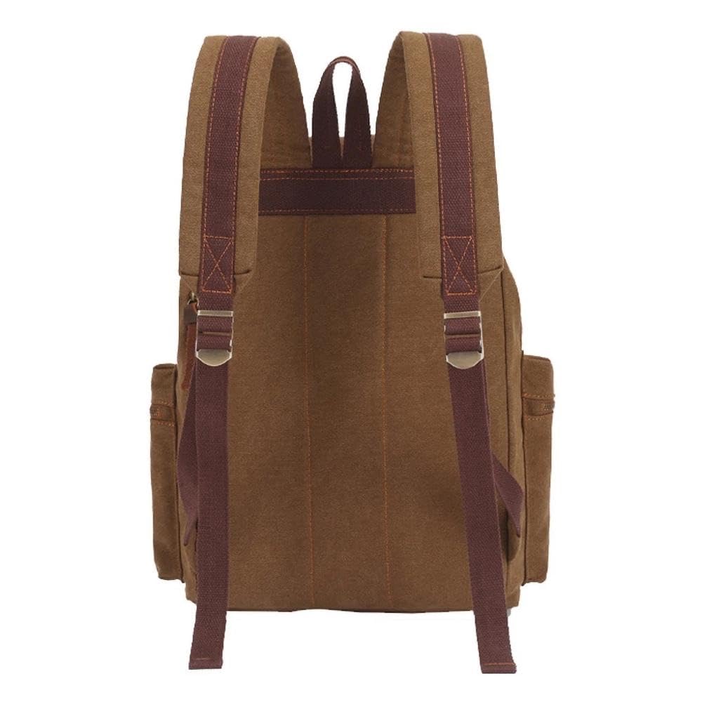 Zaino in Tela Retro, Unisex, Adatto per Viaggi, Svago Studentesco, Escursioni, Campeggio -Nero