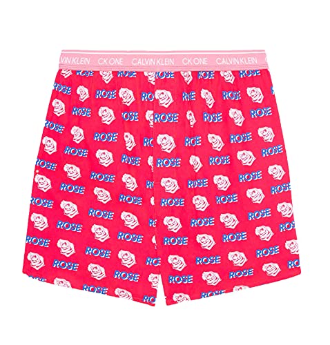 Calvin Klein Men`s CK One Woven Boxers 1 Pack (Rose Ward Shadow Print(NB2998-670), Medium)