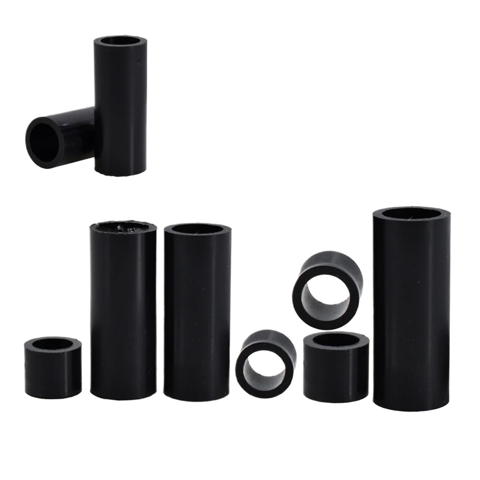 Abstandshalter, Abstandsbolzen, Unterlegscheibe, runde Säulen, schwarzes ABS, Nylon, hohl, ohne Gewinde, Abstandshalter for Leiterplattenhalterung, 100–1000 Stück(18mm(200Pcs),M8.2 (OD14))