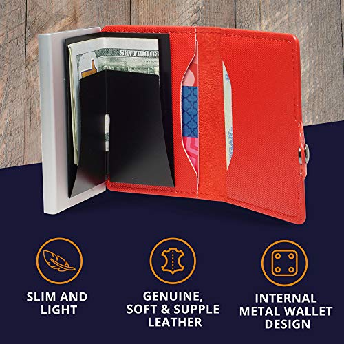 Image of Conceal Plus Pop Up Wallet for Women - Slim Wallet for Small Purse & Crossbody Bag with Quick Card Access and RFID Blocking - Compact Card Holder (4-6 Card Capacity)