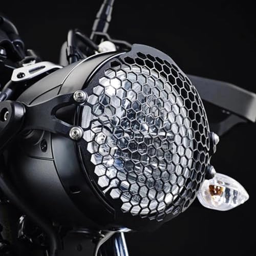 Grille cache phare de moto en acier robuste finition noire mate XSR 700