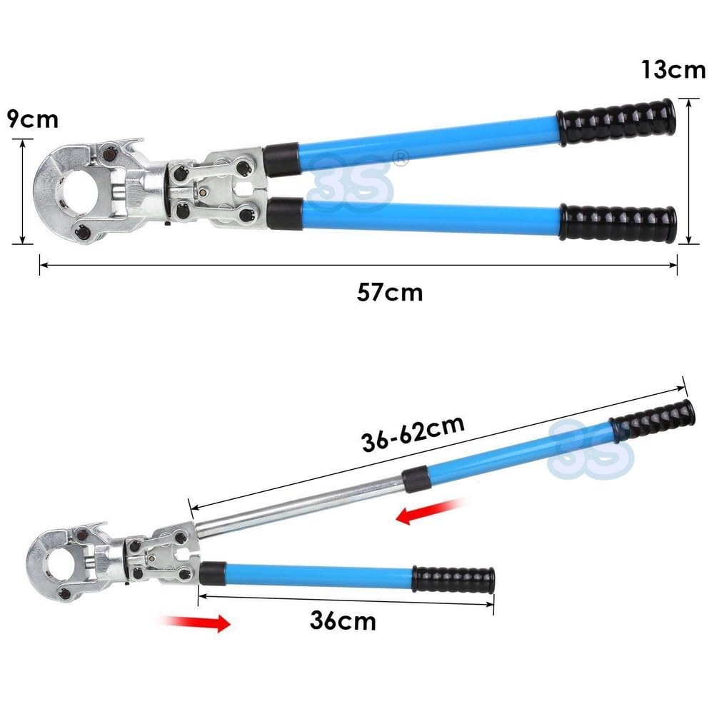 3S SuperSamaStore Prensadora manual para tubo multicapa diám. 16, 20, 26, 32 mm, pinza crimpadora para prensar tubos y conectar empalmes con tubo, pinza prensadora profesional