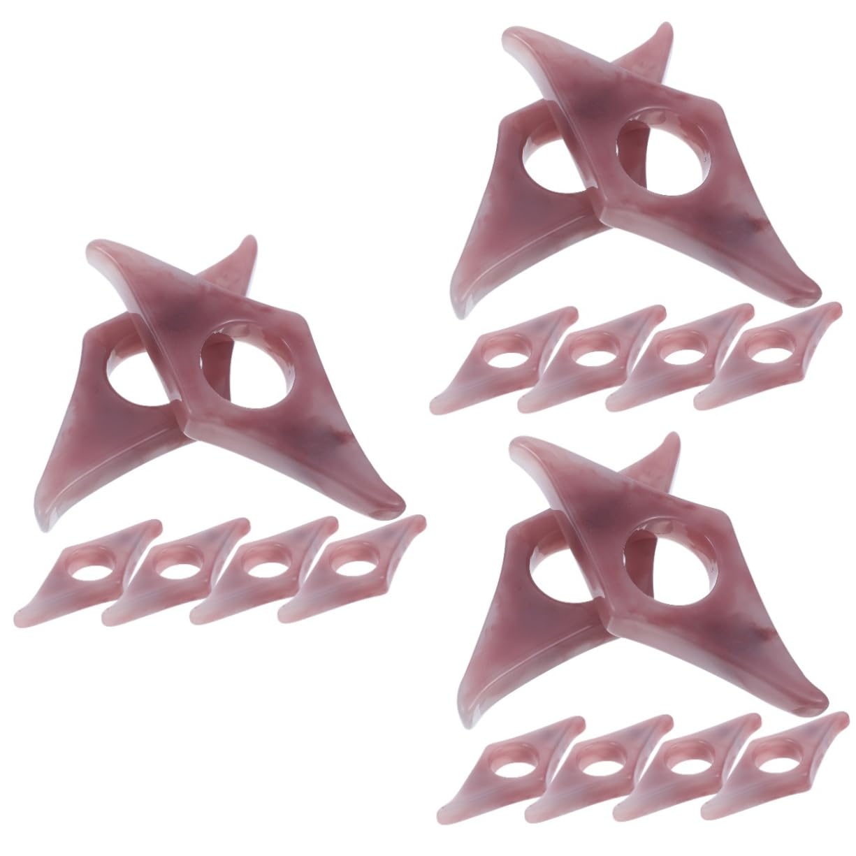 SHINEOFI 18 Piezas de Resina para Libros sujeta Libros sujetalibros bookend Protector de Pulgar de Libros Estuches para Libros práctico Porta Libros Titular de Libro Púrpura