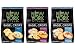 New York Style Bagel Crisps PLAIN, SEA SALT, EVERYTHING -(Pack of 3) Convenient Variety - 7.2 ounce