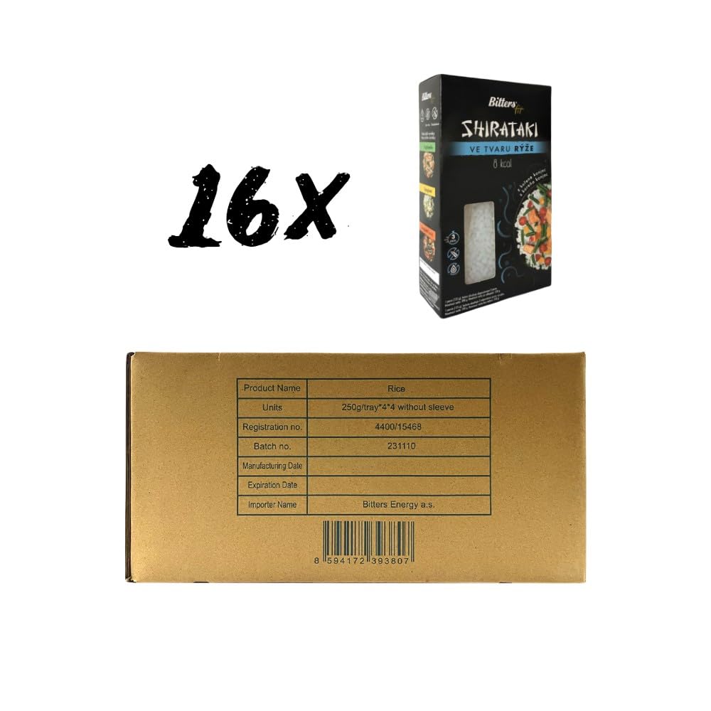 Bitters Shirataki di Konjac Pasta - Riso - 16x390g (senza liquido 16x250g)