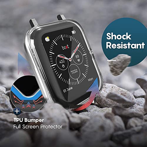 Sounce-Watch-Case-Compatible-for-Boat-Xtend-Pro-Tempered-Glass-Screen-ProtectorHD-Clear-Touch-Sensitive-Ultra-Thin-TPU-Protective-Cover-Transparent