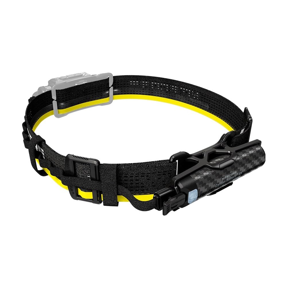 Nitecore 6K Carbon Externes Batterie-Kit für NU27-NU40-NU43-NU45-NU50 und HC65UHE, Schwarz