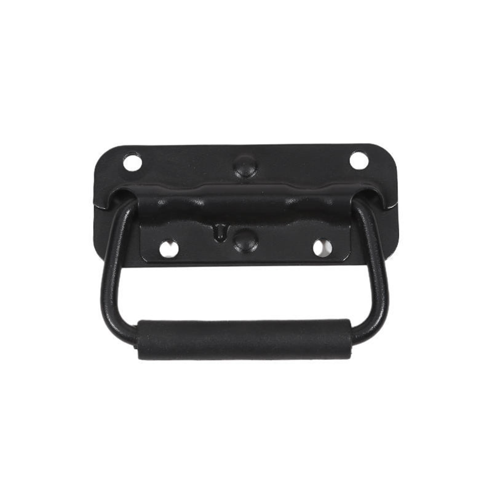 Doxicey 100Mm Luggage Handle 2Pcs Iron Material Spring Handle Black Luggage Folding Handletool Box Movable Ring Industrial Equipment Cabinet 3 Size For Suitcase Luggage Box Case(100Mm)