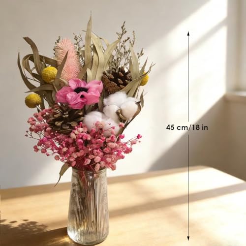 Ramo de flores secas artesanales para decoración de hogar miniatura 2