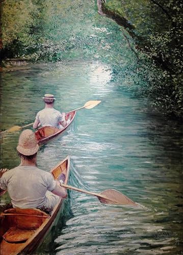 Peinture sur Toile de Qualite Art les Périssoires Caillebotte Grand Format