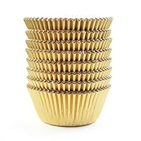 Algopix Similar Product 17 - Eoonfirst Gold Foil Cupcake Case Liners