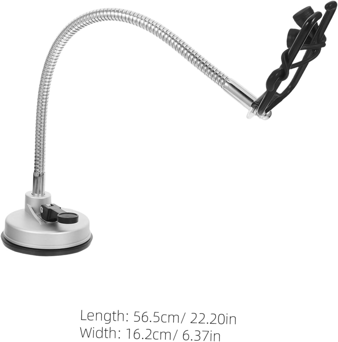 Cabilock Adjustable Suction Cup Hair Dryer Stand No Drill Desktop Bracket for Bathroom Stainless Steel Holder Base for Easy Setup and Optimal Use