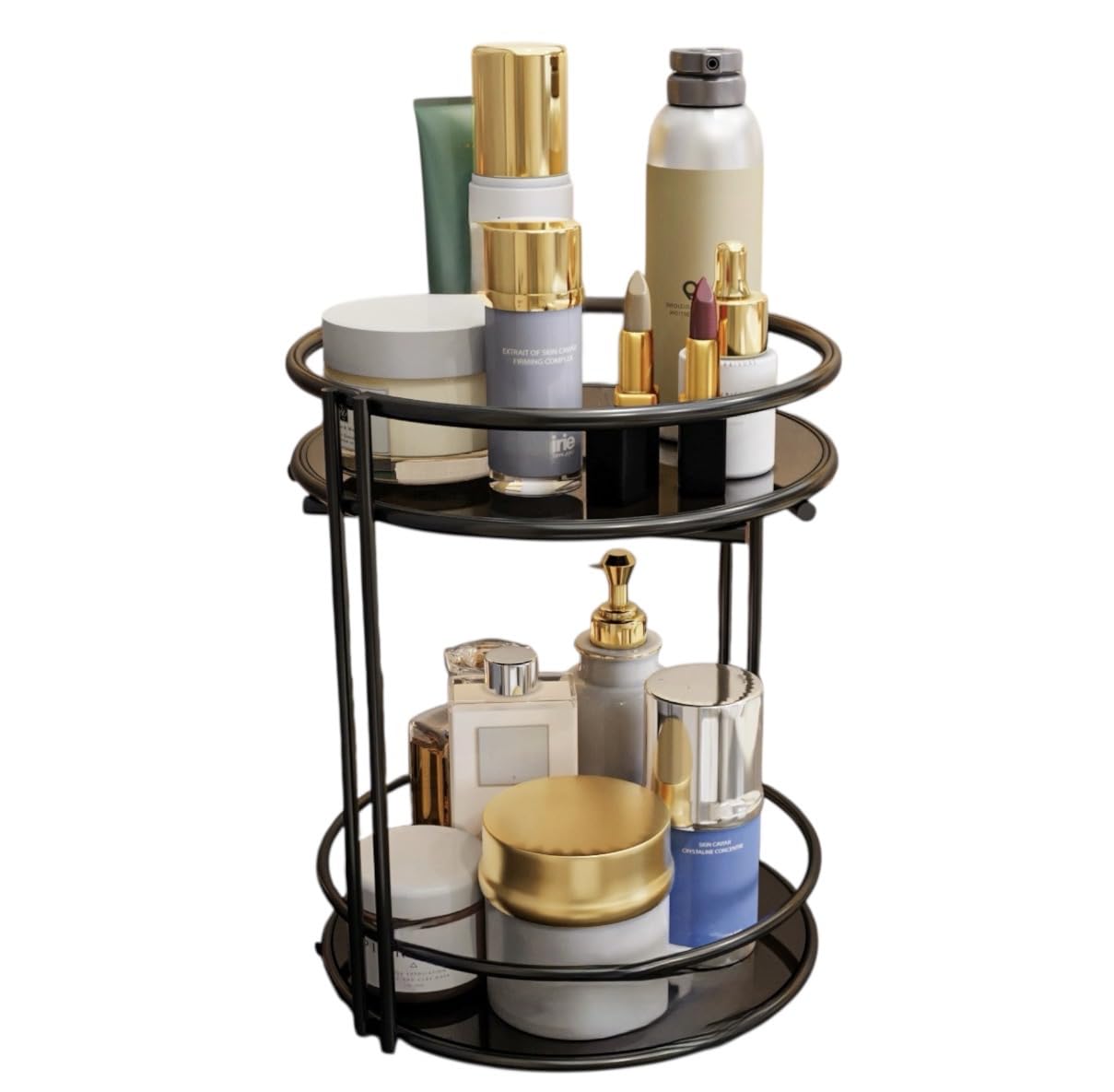 Organiseur cosmétique rond pour gagner de la place et ranger votre maquillage