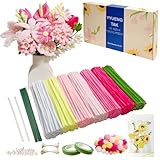 YYUENG TAK Kit Complet Fleurs en Rose Fils Chenille - 500 Cure-Pipes en Coffret avec Acces...