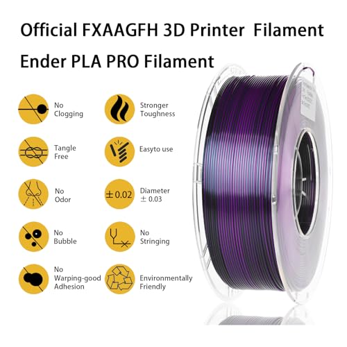 Image of 1KG 3D Printer Filament Bundle, 3 D PLA Printing Filament 1.75mm, Dual Color, + /-0.03mm, 1kg /2.2lbs Silk Purple Black
