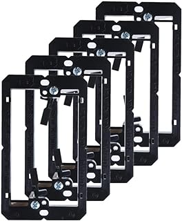 Anxingo Single Gang Low Voltage Mounting Bracket Wall Plates Mounting Bracket for Wires, Cables, HDMI, Coaxial, Speaker Cables (5 Pack, Black)