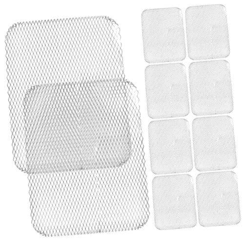 Gatuida 10 pièces Grill Mesh Mat Rectangulaire Jetable Antiadhésif pour Barbecue Extérieur Cuisson Uniforme Nettoyage Facile