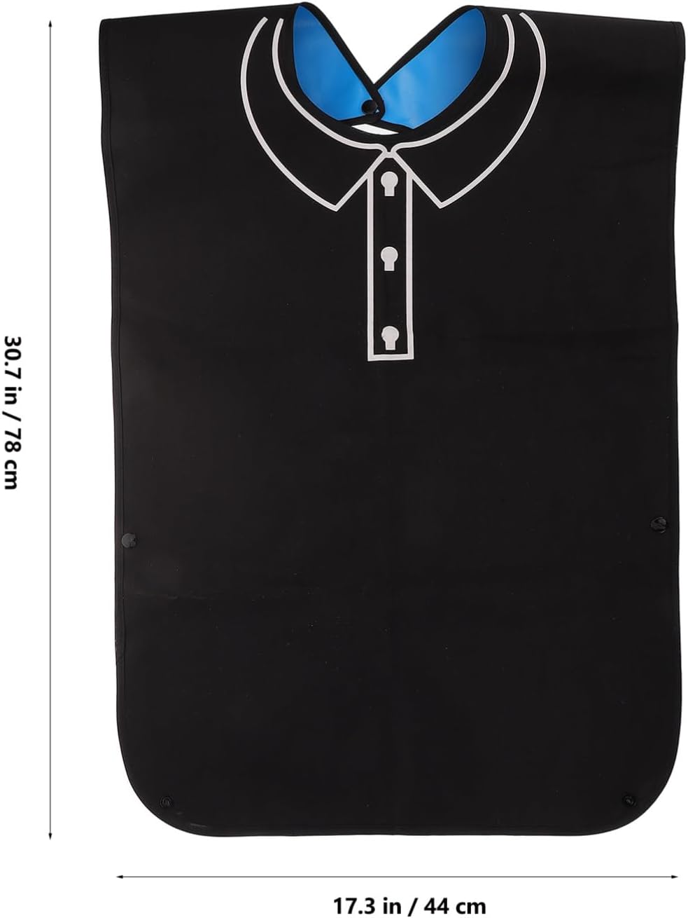 Waterproof Reusable Adult Bib: Double-Sided Feeding Bib For Elderly Men And Women - Washable Dining Clothing Protector For Seniors Eating