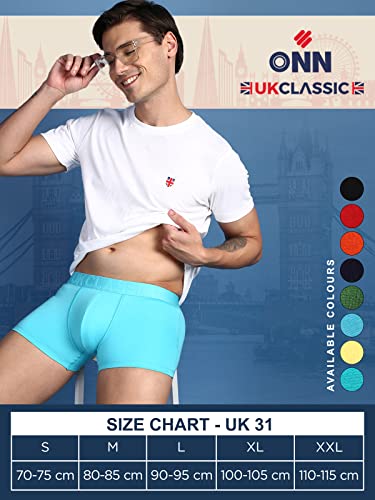 Image of ONN UK Classic Men's Ultra Soft Modal Fabric Mini Trunk with Feather Touch Ultra Soft Waistband (Pack of 3)