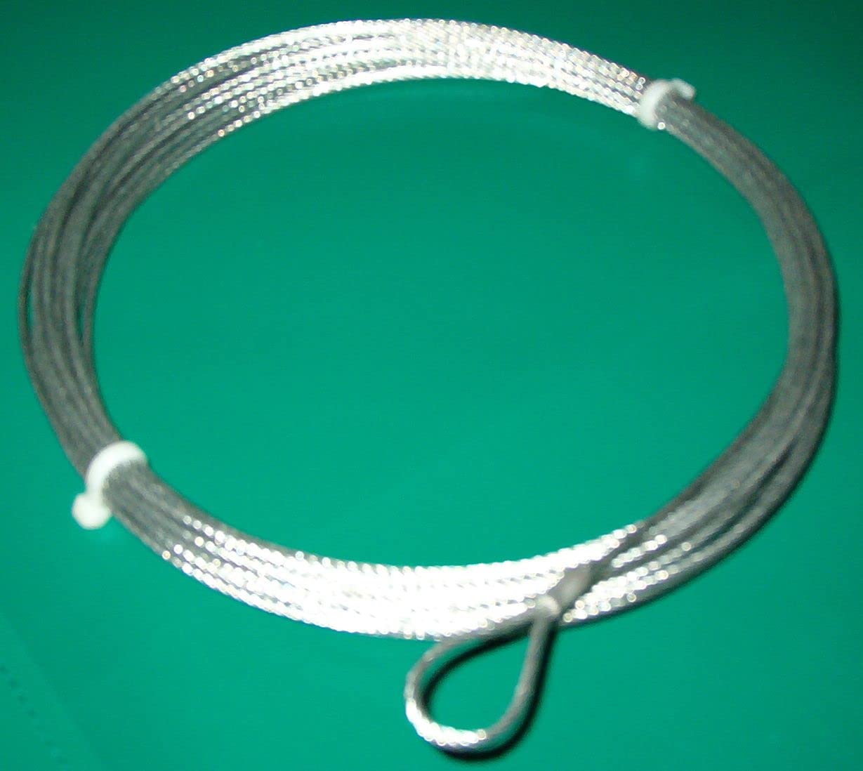 Cable de Acero Trenzado Galvanizado y Plastificado para Tensar la Red de Tenis y Vóleibol de 14 Metros. Cable de Repuesto para la Tensión de la Red
