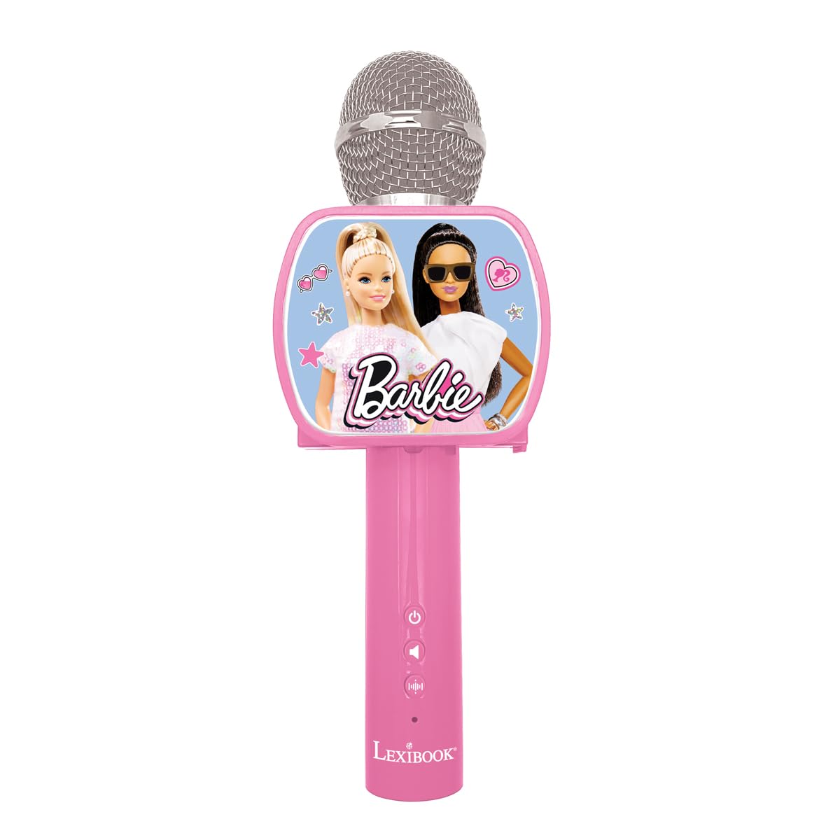 Lexibook Barbie, Bluetooth® Microphone with Voice Change function, Phone holder included, Built-in speaker, Pink, MIC240BBLXB - Image 2