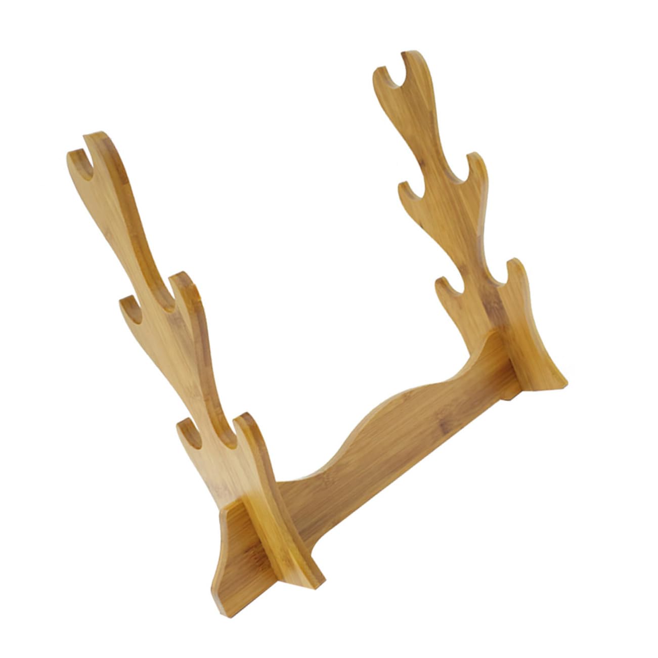 CORHAD Wood Stand Five for Sword Display Desktop Flute Holder Elegant Storage for Collectors Strong Load Bearing Capacity for Home Decor