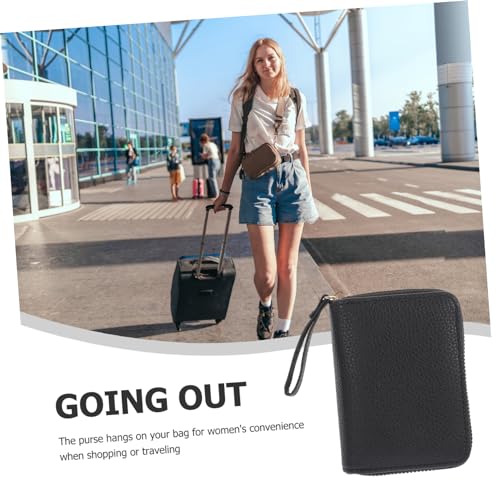 HOMSFOU Fashionable Id Jacket Women's Wallet Small Credit Card Holder Zipper Closure Card Organizer4