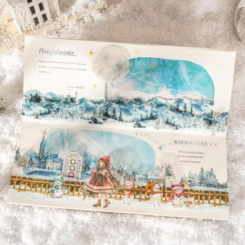 Image of 6 Rolls Winter PET Washi Tape,Nature Landscape Tape Stickers for Journaling Supplies,Scrapbooking,Junk Journal,Journaling,DIY Arts Crafts,Notebook,Phone Case,Cups(Winter)