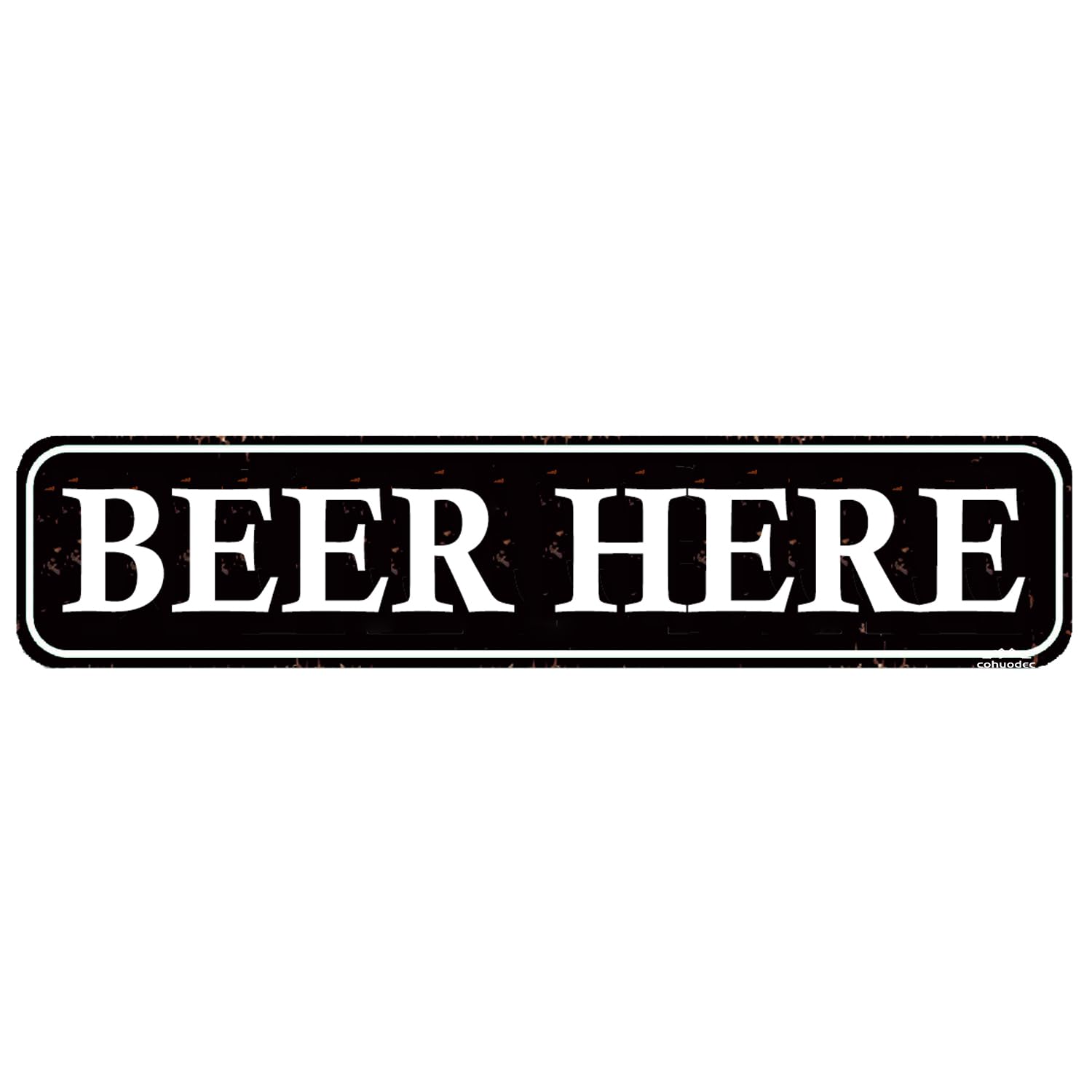 Beer Here Vintage Metal Sign - Rustic Pub & Tavern Decor,4x16 Inch Bar Wall Art