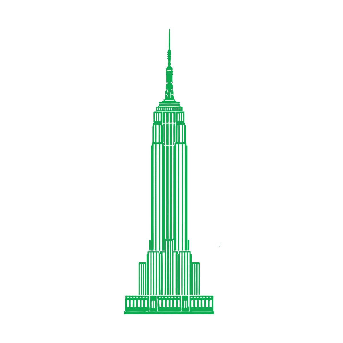 Modern Home Decor New York City Empire State Building Wall Decal Vinyl Living Room Decoration Stickers Removable Wallpaper Small - 21x66cm