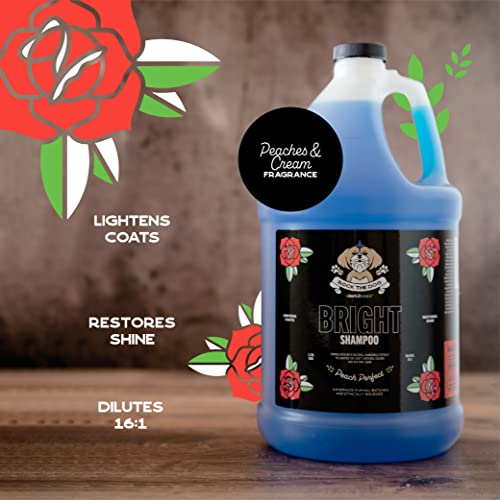 Bark2Basics Rock The Dog Brightening Pet Shampoo, 1 Gallon - Lightens The Coat's Natural Color, Whitens, Brightening, Removes Stains In Fur, Concentrated #TOP2