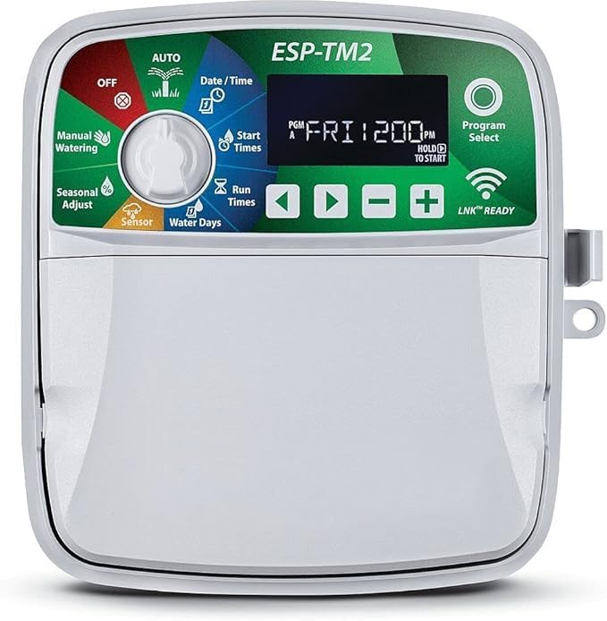 Suinga Programador de Riego 4 Zonas | Riego Automatico para Jardin | Temporizador de Riego Eléctrico | Uso con Electrovalvulas de 24V