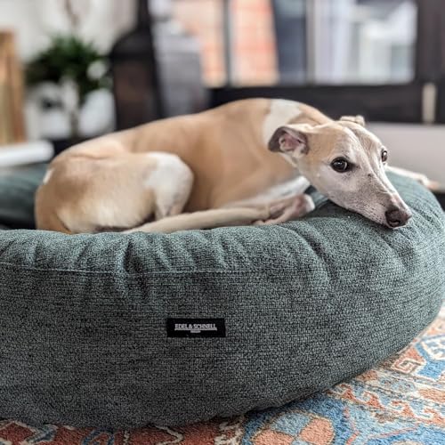 EDEL&SCHNELL Hundebett Wechselbezug grün 90 cm Ersatz Bezug Hundebett Flocke Bezüge für Hundebetten aus robusten Polsterstoff