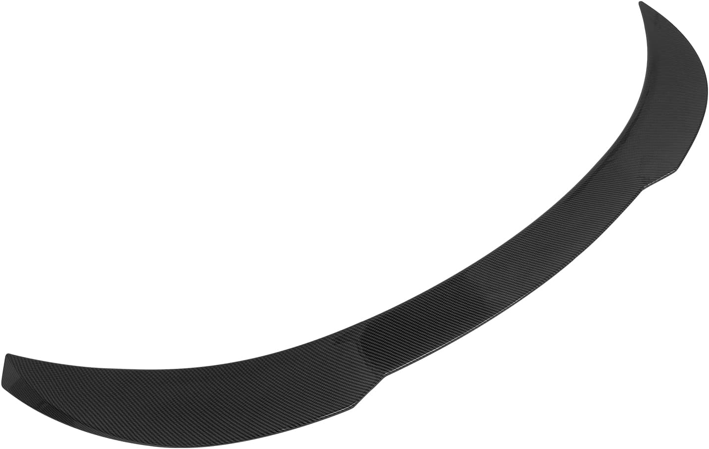 IKON MOTORSPORTS, Trunk Spoiler Compatible with 2017-2025 Tesla Model 3, Carbon Fiber Print ABS Plastic Performance Style Rear Trunk Lid Wing Spoiler, 2018 2019 2020 2021 2022