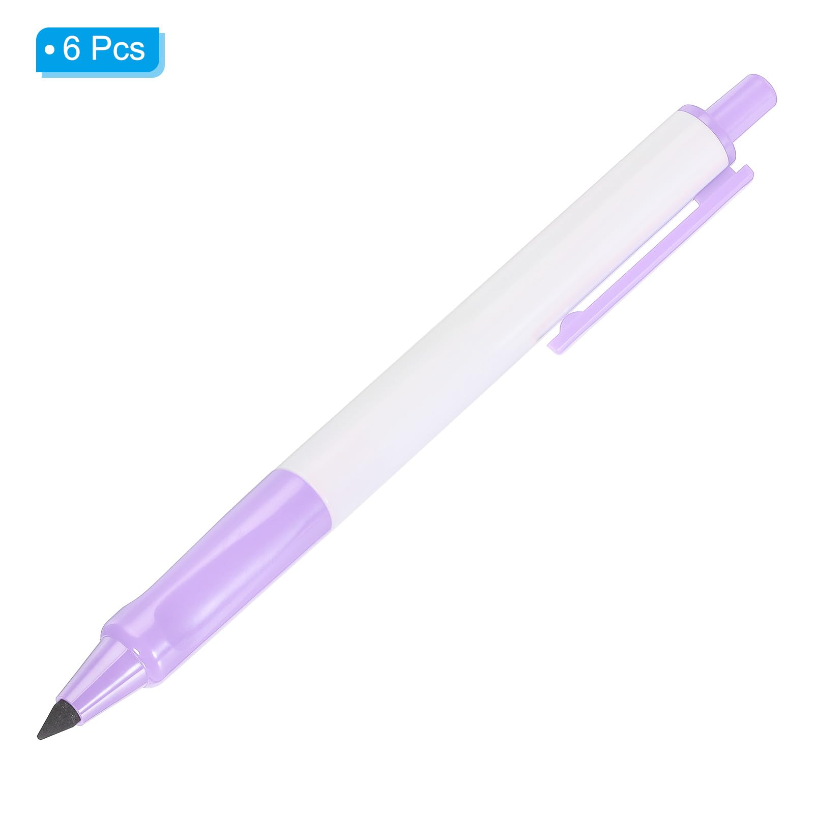 PATIKIL Inkless Pencil, 6 Pack Eternal Pencil Forever Pencils Replaceable Nib Magic Pencils for Writing Drawing Office Supplies Purple - Image 3