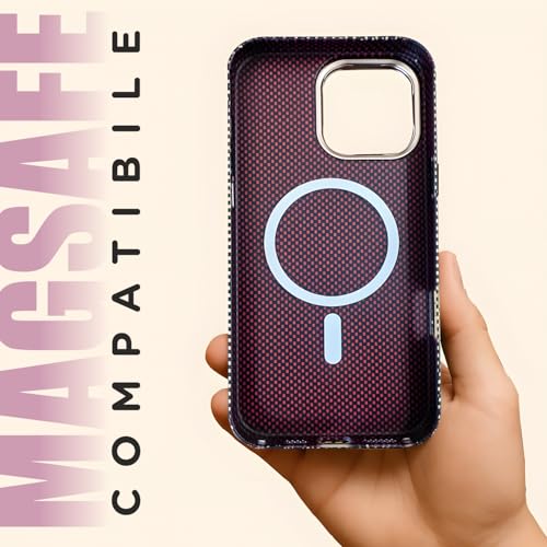 Image of AIBEX Aramid Fiber MagSafe Case Compatible for Apple iPhone 13 Pro| Slim Protective Back Cover with Built-in Magnets| Wireless Charging Support| Camera Ring Stand| Shockproof with Air Guard Corners