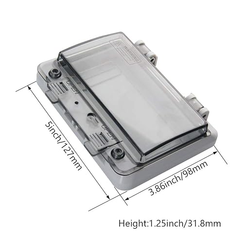 Miniatura 9 de Fielect Caja de disyuntor de 24 vías, caja de protección de distribución de plástico ABS IP65, caja de distribución impermeable con cubierta