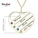SOUFEEL Collar Plata Colgante con Nombre Personalizados Grabado en Forma de Corazón...