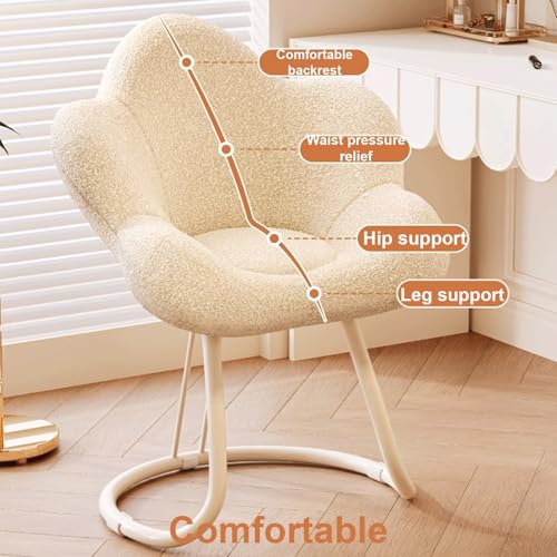 Chaise maquillage confortable grise contre le mal de dos pour dressing
